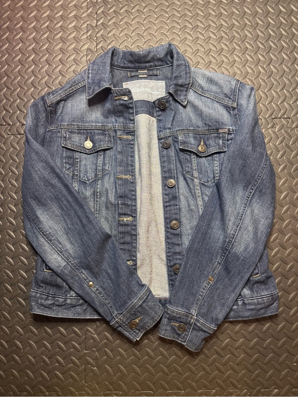 Eddie Bauer Faded Blue Denim Jacket